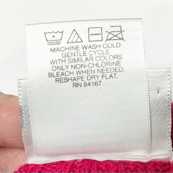 VTG Disney Winnie the Pooh Ribbed Turtleneck Sweater Large 90s hot pink cotton - Picture 7 of 10